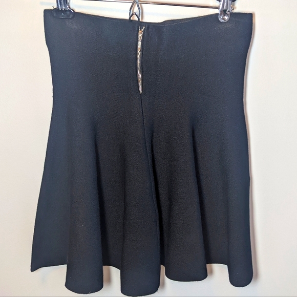 NWT Black Flared Mini Skirt Thick Knit Chocolate U.S.A - Picture 3 of 5